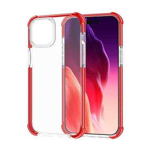 For iPhone 15 Plus Four-corner Shockproof TPU + Acrylic Phone Case(Red)