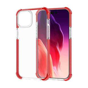 For iPhone 15 Four-corner Shockproof TPU + Acrylic Phone Case(Red)