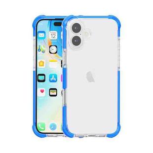 For iPhone 16 Four-corner Shockproof TPU + Acrylic Phone Case(Blue)