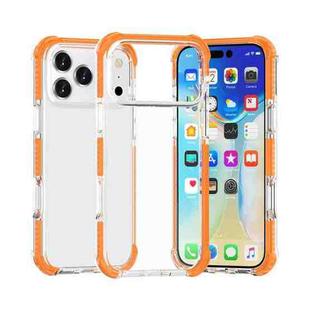 For iPhone 17 Pro Four-corner Shockproof TPU Hybrid Acrylic Phone Case(Orange)
