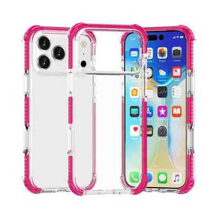 For iPhone 17 Pro Four-corner Shockproof TPU Hybrid Acrylic Phone Case(Pink)