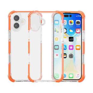 For iPhone 17 Four-corner Shockproof TPU Hybrid Acrylic Phone Case(Orange)