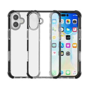 For iPhone 17 Four-corner Shockproof TPU Hybrid Acrylic Phone Case(Black)