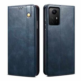 For Xiaomi Redmi Note 12S Oil Wax Crazy Horse Texture Leather Phone Case(Blue)