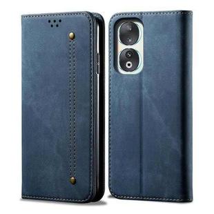 For Honor 90 Denim Texture Flip Leather Phone Case(Blue)