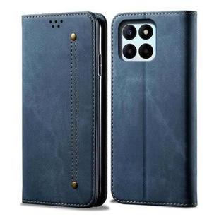 For Honor X8 5G / X6 4G Foreign Denim Texture Flip Leather Phone Case(Blue)