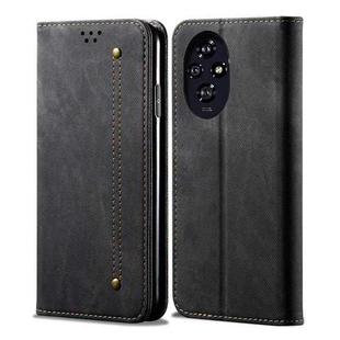For Honor 200 Denim Texture Flip Leather Phone Case(Black)