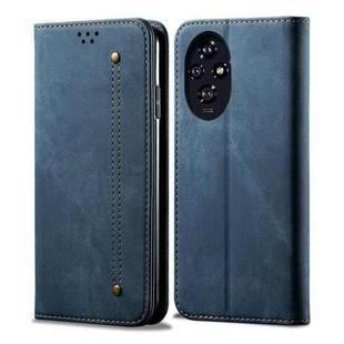 For Honor 200 Pro Denim Texture Flip Leather Phone Case(Blue)