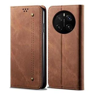 For Honor Magic7 Pro Denim Texture Flip Leather Phone Case(Brown)