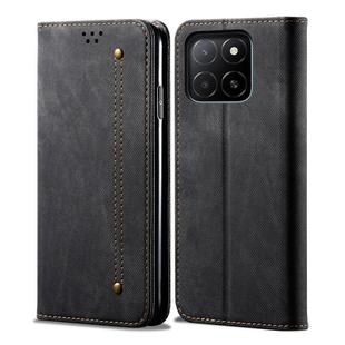 For Honor X8c 4G Denim Texture Flip Leather Phone Case(Black)