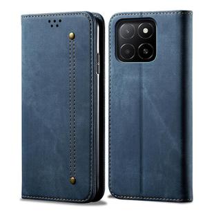 For Honor X8c 4G Denim Texture Flip Leather Phone Case(Blue)