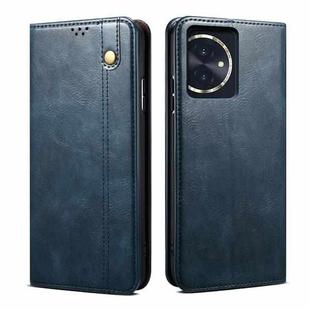 For Honor 100 Oil Wax Crazy Horse Texture Leather Phone Case(Blue)