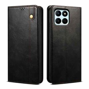 For Honor X8b 4G Global Oil Wax Crazy Horse Texture Leather Phone Case(Black)