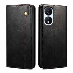 For Honor Play 8T 5G / X7b Oil Wax Crazy Horse Texture Leather Phone Case(Black)