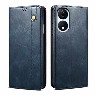 For Honor Play 8T 5G / X7b Oil Wax Crazy Horse Texture Leather Phone Case(Blue)