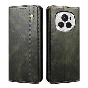 For Honor Magic6 Oil Wax Crazy Horse Texture Leather Phone Case(Green)