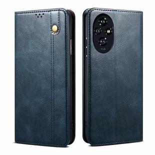 For Honor 200 Pro Oil Wax Crazy Horse Texture Leather Phone Case(Blue)