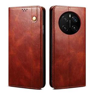 For Honor Magic7 Pro Oil Wax Crazy Horse Texture Leather Phone Case(Brown)