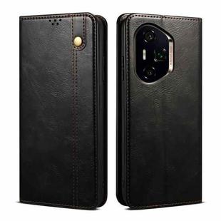 For Honor 300 Ultra 5G Oil Wax Crazy Horse Texture Leather Phone Case(Black)