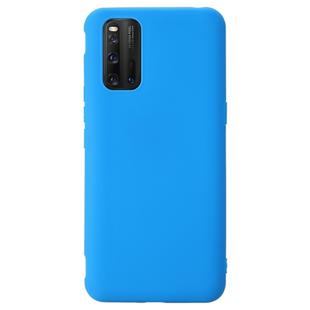 For Vivo IQOO 3 Shockproof Frosted TPU Protective Case(Light Blue)