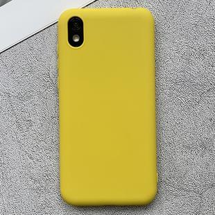 For Huawei Honor Play 3e Shockproof Frosted TPU Protective Case(Yellow)