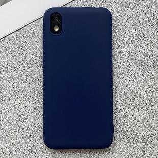 For Huawei Honor Play 3e Shockproof Frosted TPU Protective Case(Dark Blue)