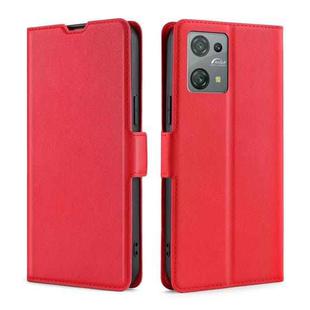 For Blackview Oscal C30 Ultra-thin Voltage Side Buckle Horizontal Flip Leather Phone Case(Red)