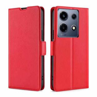 For Infinix Note 30 VIP 5G Ultra-thin Voltage Side Buckle Horizontal Flip Leather Phone Case(Red)