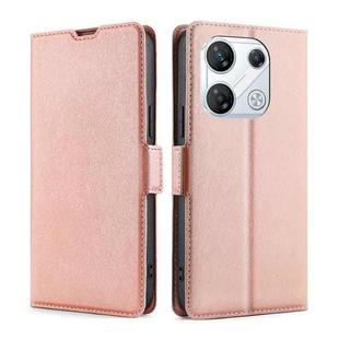 For Infinix GT 10 Pro 5G Ultra-thin Voltage Side Buckle Horizontal Flip Leather Phone Case(Rose Gold)