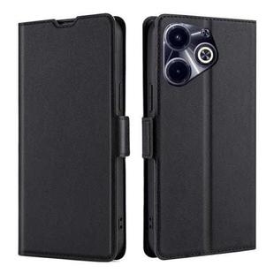 For Infinix Hot 40i Ultra-thin Voltage Side Buckle Horizontal Flip Leather Phone Case(Black)