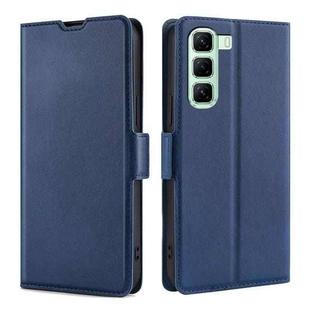 For Infinix Hot 50 5G Ultra-thin Voltage Side Buckle Horizontal Flip Leather Phone Case(Blue)