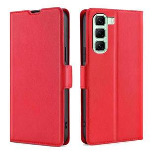 For Infinix Hot 50 5G Ultra-thin Voltage Side Buckle Horizontal Flip Leather Phone Case(Red)