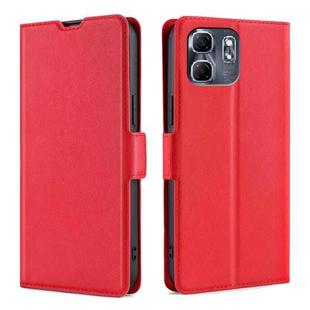 For Infinix Hot 50i 4G Ultra-thin Voltage Side Buckle Horizontal Flip Leather Phone Case(Red)