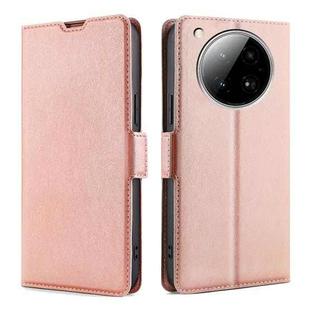 For Infinix Zero 40 4G Ultra-thin Voltage Side Buckle Horizontal Flip Leather Phone Case(Rose Gold)