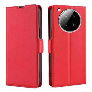 For Infinix Zero 40 4G Ultra-thin Voltage Side Buckle Horizontal Flip Leather Phone Case(Red)