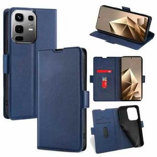 For Infinix Note 50 4G Ultra-thin Voltage Side Buckle Horizontal Flip Leather Phone Case(Blue)