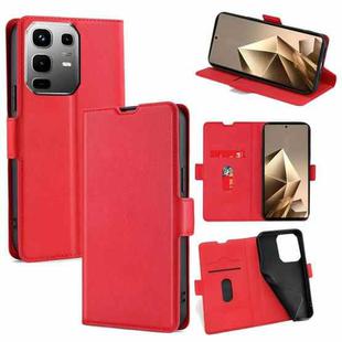 For Infinix Note 50 4G Ultra-thin Voltage Side Buckle Horizontal Flip Leather Phone Case(Red)