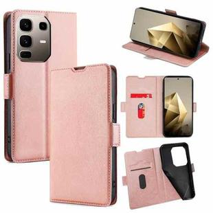 For Infinix Note 50 Pro+ 5G Ultra-thin Voltage Side Buckle Horizontal Flip Leather Phone Case(Rose Gold)