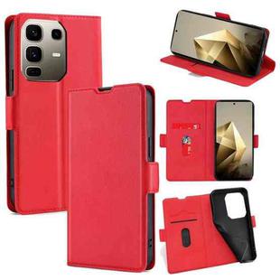 For Infinix Note 50 Pro+ 5G Ultra-thin Voltage Side Buckle Horizontal Flip Leather Phone Case(Red)