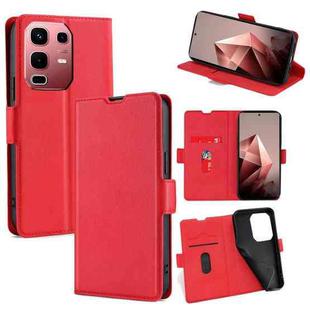 For Infinix Note 50s 5G Ultra-thin Voltage Side Buckle Horizontal Flip Leather Phone Case(Red)