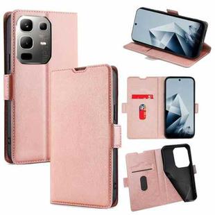 For Infinix Note 50x 5G Ultra-thin Voltage Side Buckle Horizontal Flip Leather Phone Case(Rose Gold)