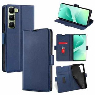 For Infinix Hot 60 5G Ultra-thin Voltage Side Buckle Horizontal Flip Leather Phone Case(Blue)