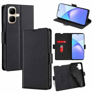 For Infinix Smart 10 4G Ultra-thin Voltage Side Buckle Horizontal Flip Leather Phone Case(Black)