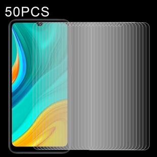 For Huawei Enjoy 10e 50 PCS Half-screen Transparent Tempered Glass Film