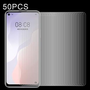 For Huawei nova 7 SE / 7 SE 5G Youth 50 PCS Half-screen Transparent Tempered Glass Film