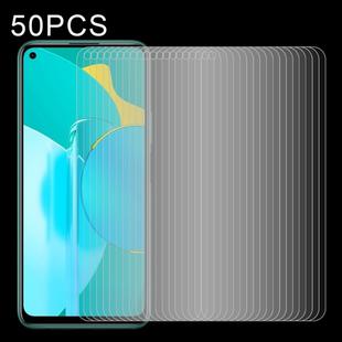 For Huawei Honor 30S 50 PCS Half-screen Transparent Tempered Glass Film
