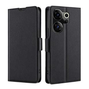 For Tecno Camon 20 Premier 5G Ultra-thin Voltage Side Buckle Horizontal Flip Leather Phone Case(Black)