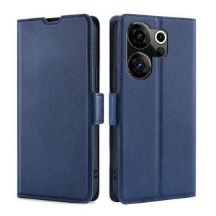 For Tecno Camon 20 Premier 5G Ultra-thin Voltage Side Buckle Horizontal Flip Leather Phone Case(Blue)