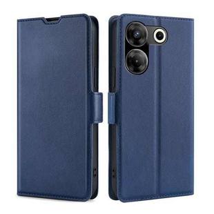 For Tecno Camon 20 Pro 5G Ultra-thin Voltage Side Buckle Horizontal Flip Leather Phone Case(Blue)