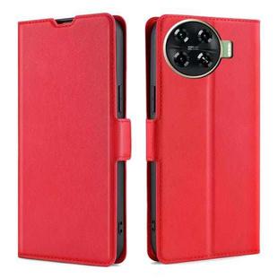 For Tecno Spark 20 Pro+ 4G Ultra-thin Voltage Side Buckle Horizontal Flip Leather Phone Case(Red)